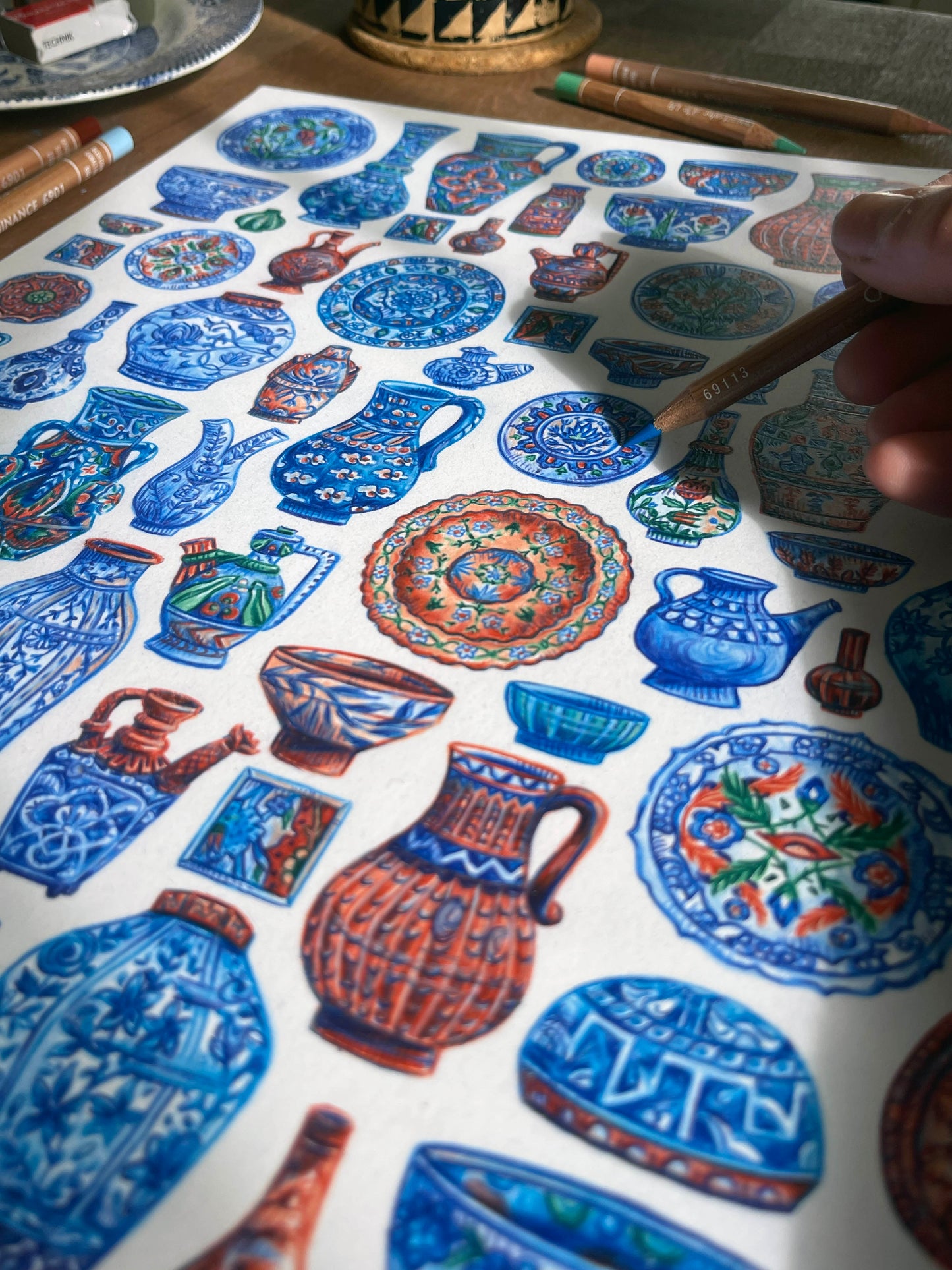 Middle Eastern Bazaar - Original A3 Drawing