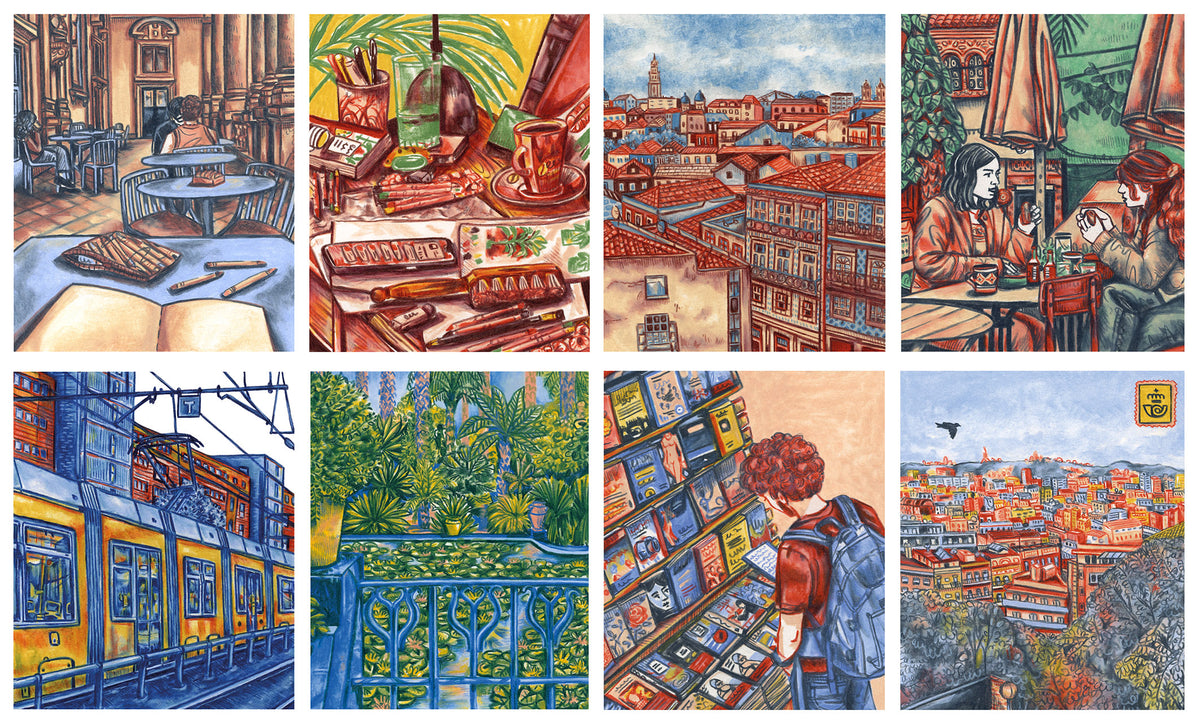 Barcelona Travel Postcard Drawing Workshop - 90 minute pre-recorded