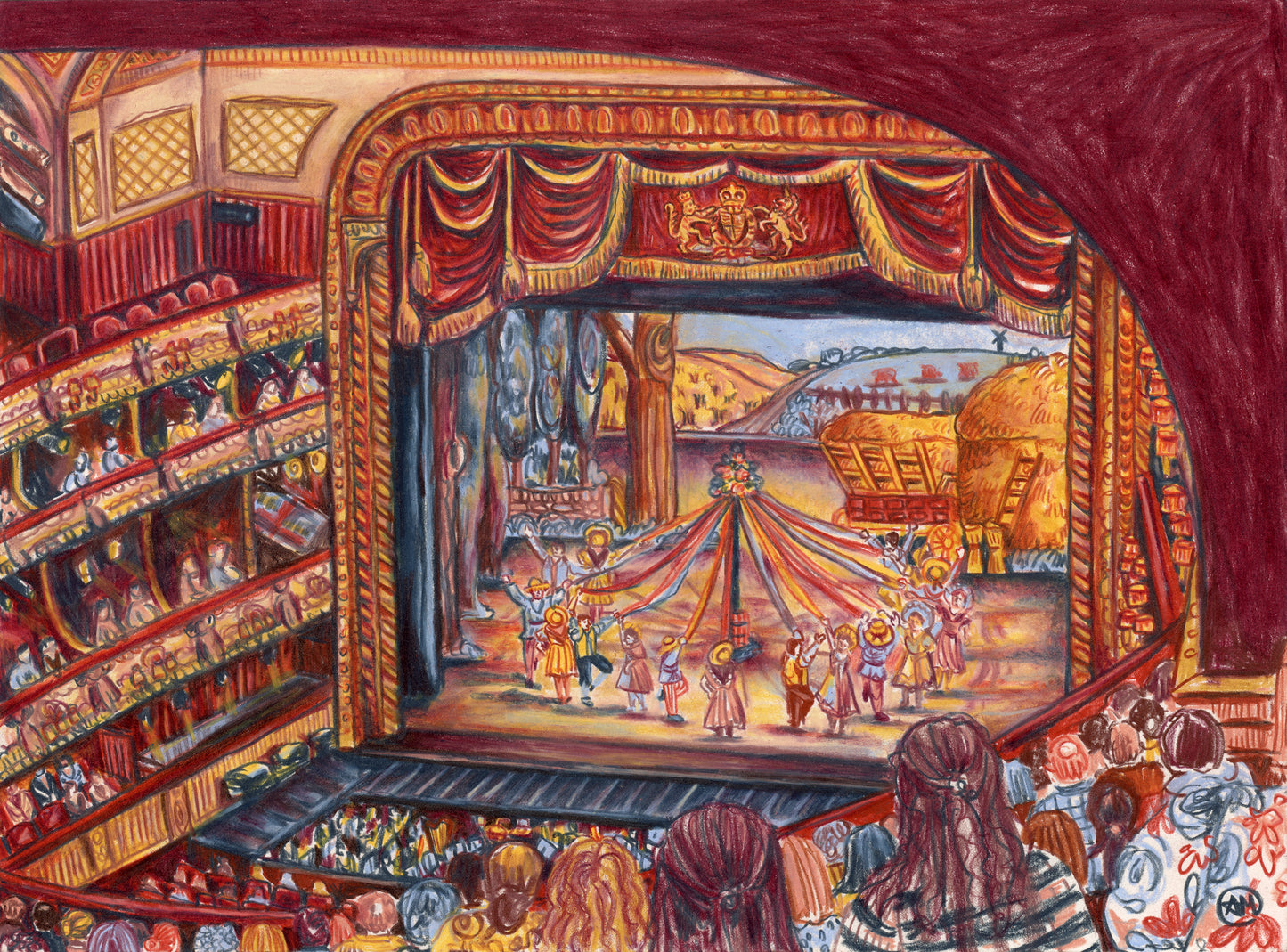 A Night at the Ballet - Original Drawing
