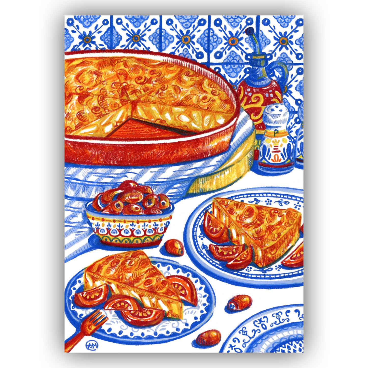 Tortilla Española - Original Illustration