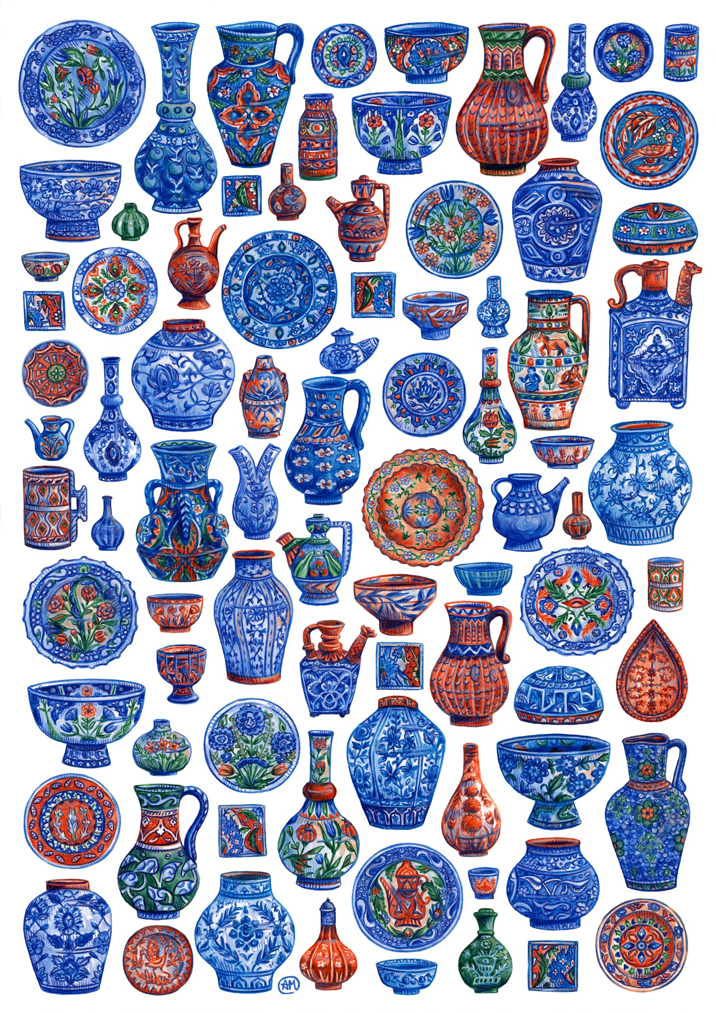 Middle Eastern Bazaar - Original A3 Drawing