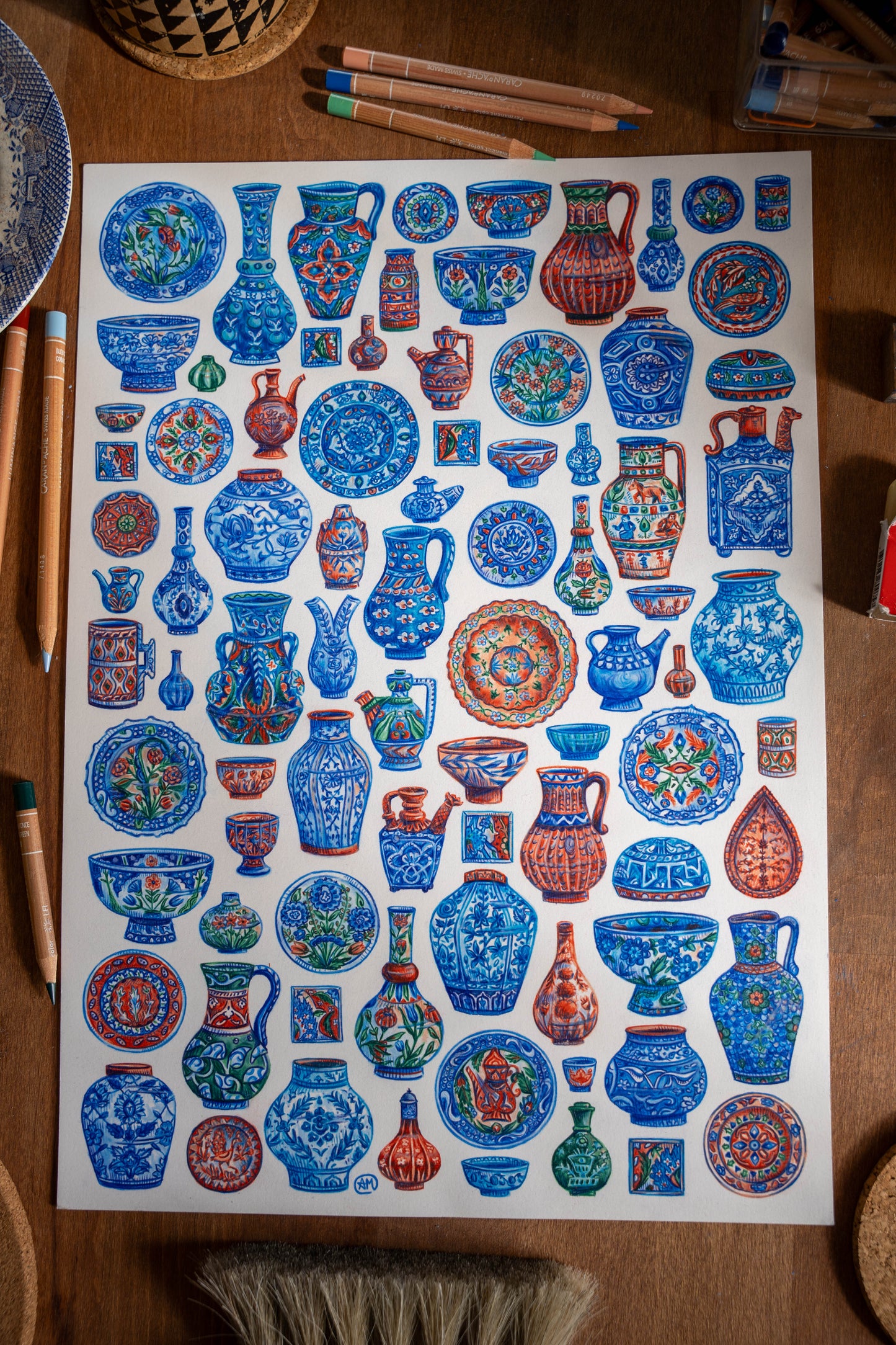Middle Eastern Bazaar - Original A3 Drawing