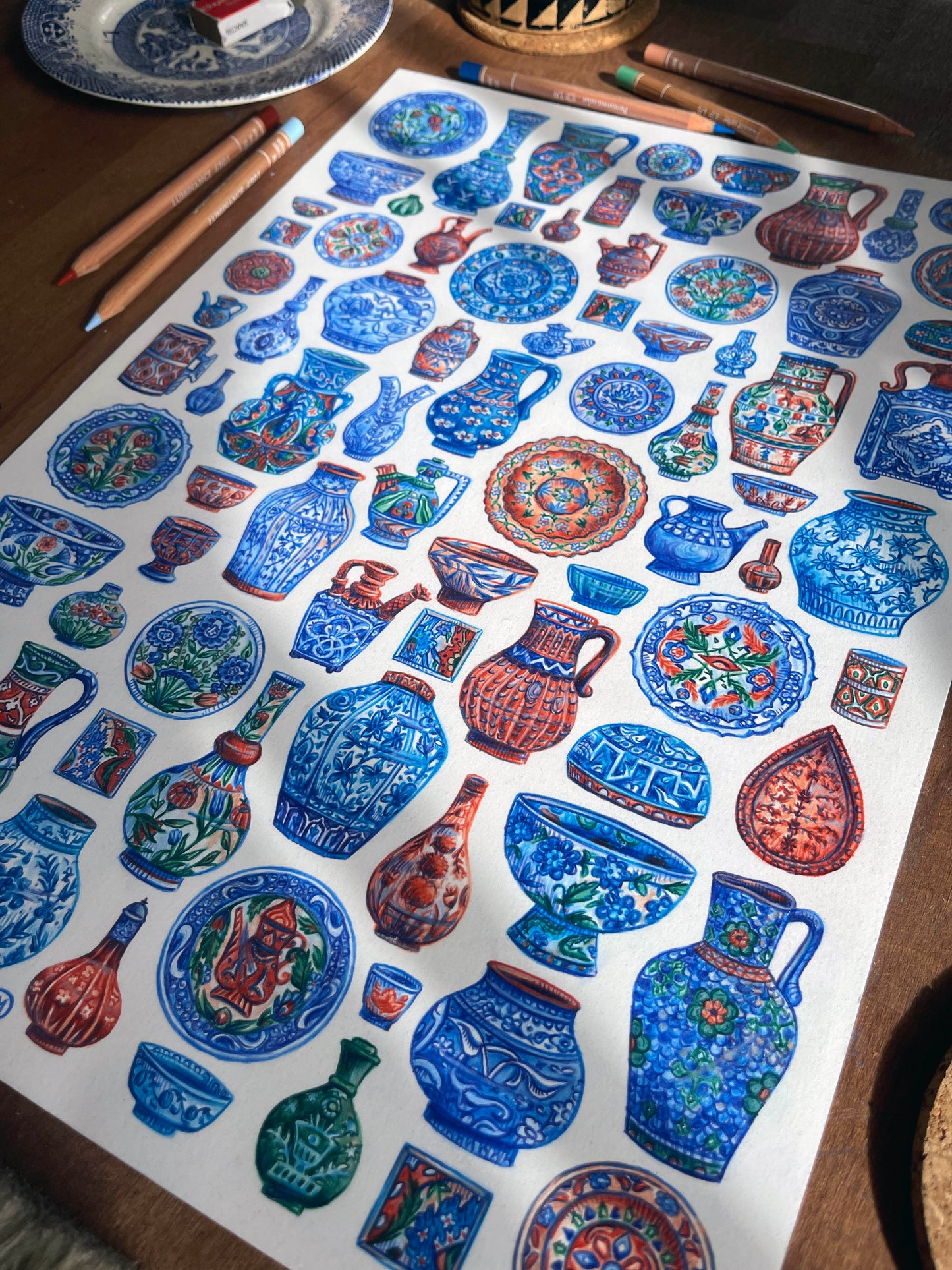 Middle Eastern Bazaar - Original A3 Drawing