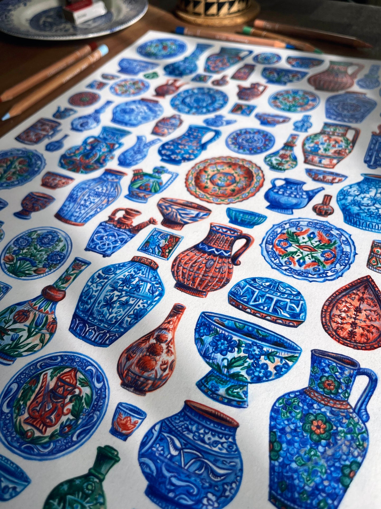 Middle Eastern Bazaar - Original A3 Drawing